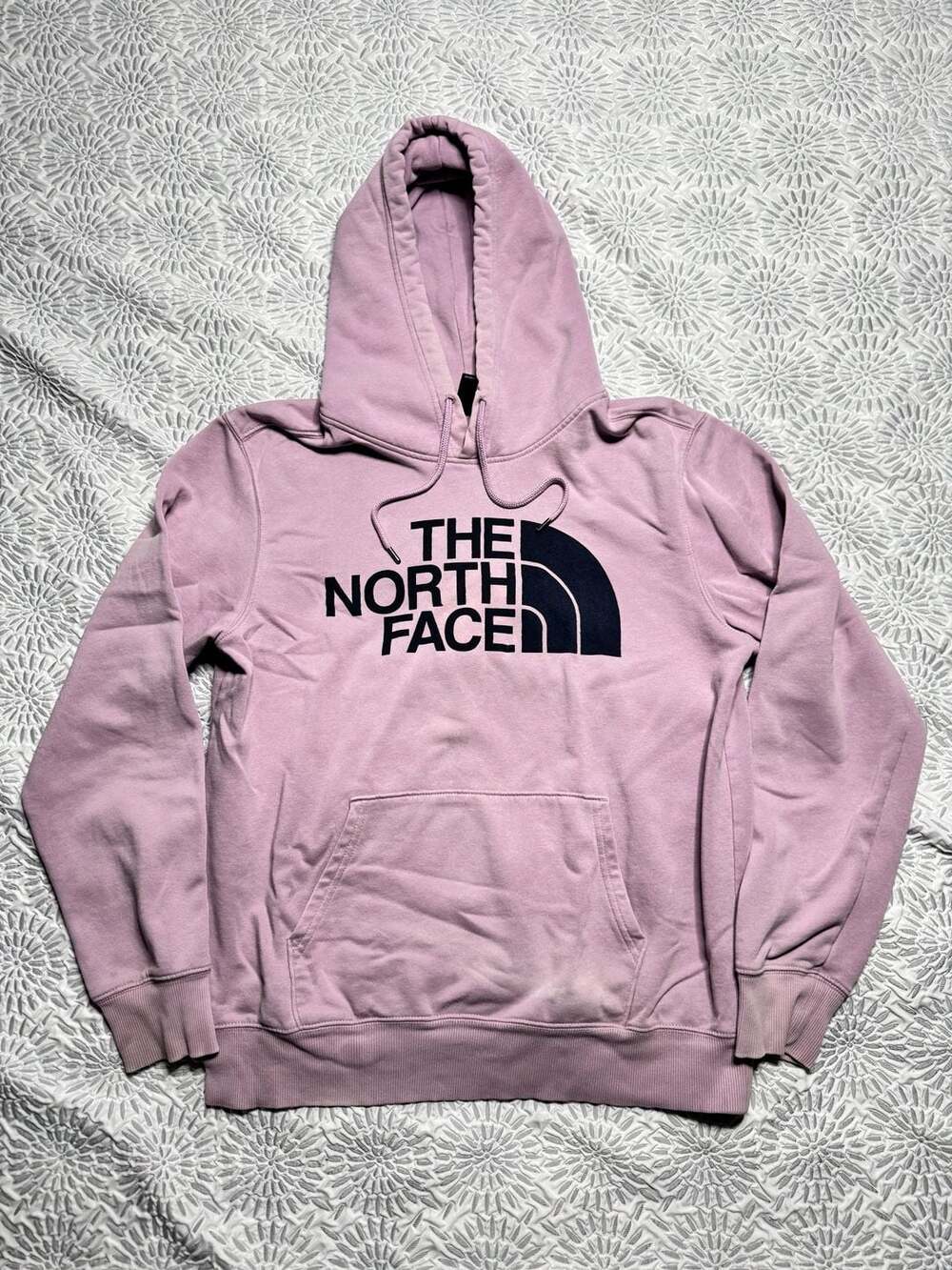 The North Face Pink Purple Pullover Hoodie Sweatshirt Men's Medium M
